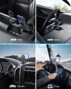 Drž&aacute;k Joyroom JR-ZS510 magnetick&yacute; s př&iacute;savkou, čern&yacute;