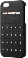 iPhone 4/4S zadn&iacute; kryt Karl Lagerfeld Trendy s cvočky čern&yacute;