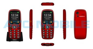 Mobiola MB3120i červen&yacute; + stoln&iacute; nab&iacute;ječka
