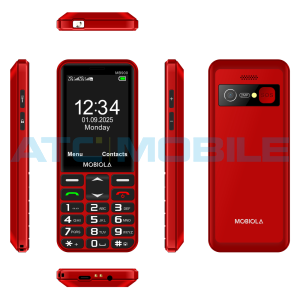 Mobiola MB900 4G Senior červen&yacute; + stoln&iacute; nab&iacute;ječka