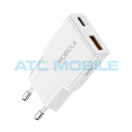 Nab&iacute;ječka Mobiola Slim 30W (USB + USB-C), b&iacute;l&aacute; 