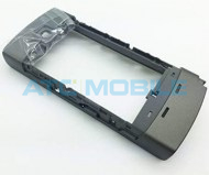 Středn&iacute; kryt Nokia 5250 tmavě &scaron;ed&yacute; (Dark Grey) včetně AV konektoru - 8002301