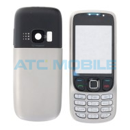Předn&iacute;, středn&iacute;, zadn&iacute; kryt a kl&aacute;vesnice Nokia 6303 Classic stř&iacute;brn&yacute; (OEM)