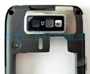 Středn&iacute; kryt Nokia E63 čern&yacute; včetně reproduktoru HF, origin&aacute;ln&iacute; - 0253381