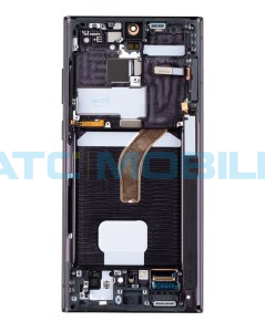 Displej + dotyk + r&aacute;m Samsung Galaxy S22 Ultra 5G (SM-S908B) čern&yacute; (Service Pack) - GH82-27488A
