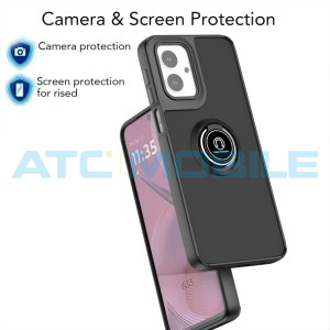 Shield4U kryt Motorola Moto G55 5G (XT2435) čern&yacute; s kroužkem