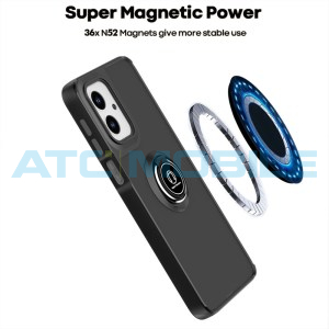 Shield4U kryt Motorola Moto G55 5G (XT2435) čern&yacute; s kroužkem