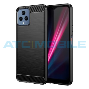 Shockproof Carbon Fiber Shield4U kryt T Phone 5G čern&yacute;