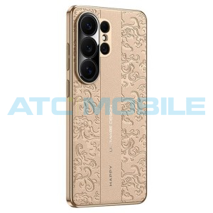 Shield4U kožen&yacute; kryt Cloud Dragon Samsung Galaxy S25 Ultra 5G (SM-S938B) zlat&yacute;