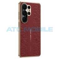 Shield4U kryt z PU kůže Cloud Dragon Samsung Galaxy S26 Ultra 5G (SM-S948B) červen&yacute;