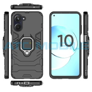 Shockproof kryt Shield4U Realme 10 4G (RMX3630) čern&yacute; s kroužkem