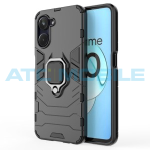 Shockproof kryt Shield4U Realme 10 4G (RMX3630) čern&yacute; s kroužkem