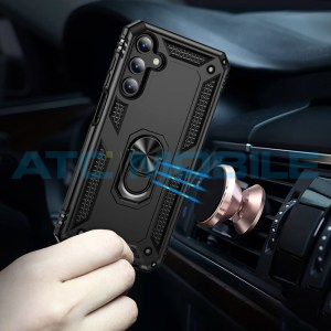 Shockproof kryt Shield4U Samsung Galaxy A15 (SM-A155, SM-A156) čern&yacute; s kroužkem