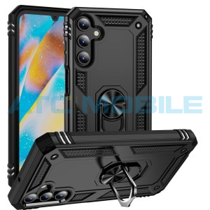 Shockproof kryt Shield4U Samsung Galaxy A15 (SM-A155, SM-A156) čern&yacute; s kroužkem