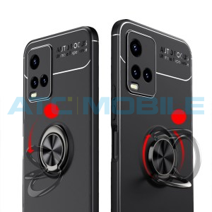 Shockproof kryt Shield4U Vivo Y21 4G, Y33s čern&yacute;/modr&yacute; s kroužkem