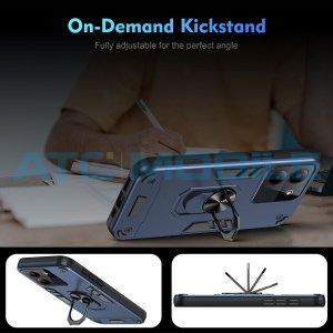 Shockproof kryt Shield4U ZTE A54 4G modr&yacute; s kroužkem