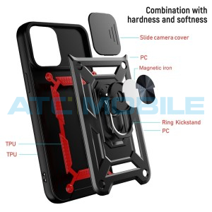 Shield4U Shockproof Camera Sliding kryt iPhone 13 Mini s uzavřen&iacute;m kamery čern&yacute;