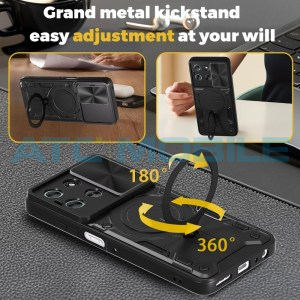 Shield4U Shockproof Camera Sliding kryt Motorola Moto G56 5G (XT2529) s uzavřen&iacute;m kamery čern&yacute;