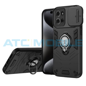Shield4U Shockproof Camera Sliding kryt Motorola Moto G75 5G (XT2437) s uzavřen&iacute;m kamery čern&yacute;