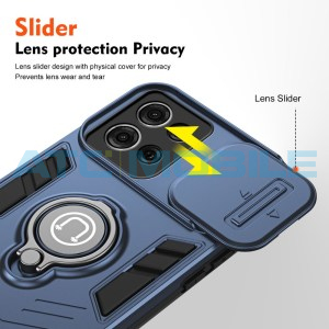Shield4U Shockproof Camera Sliding kryt Motorola Moto G75 5G (XT2437) s uzavřen&iacute;m kamery modr&yacute;