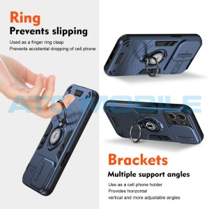 Shield4U Shockproof Camera Sliding kryt Motorola Moto G75 5G (XT2437) s uzavřen&iacute;m kamery modr&yacute;