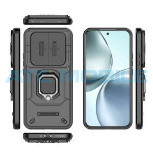 Shield4U Shockproof Camera Sliding kryt Realme 14 Pro+ 5G (RMX5051) s uzavřen&iacute;m kamery čern&yacute;