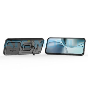 Shield4U Shockproof Camera Sliding kryt Realme 14 Pro+ 5G (RMX5051) s uzavřen&iacute;m kamery čern&yacute;