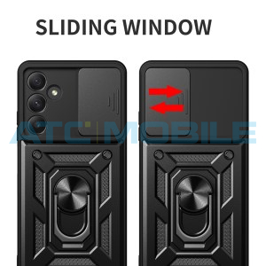 Shockproof Camera Sliding kryt Shield4U Samsung Galaxy A55 5G (SM-A556) s uzavřen&iacute;m kamery čern&yacute;