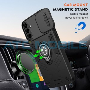 Shield4U Shockproof Camera Sliding kryt Samsung Galaxy A57 5G (SM-A576B) s uzavřen&iacute;m kamery čern&yacute;