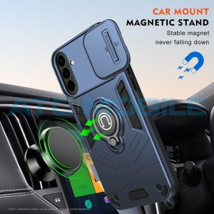 Shield4U Shockproof Camera Sliding kryt Samsung Galaxy A57 5G (SM-A576B) s uzavřen&iacute;m kamery modr&yacute;