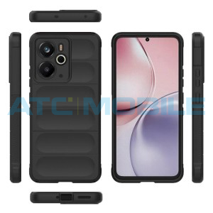 Shockproof Flannel Shield4U kryt Realme 14 5G čern&yacute;