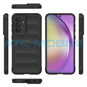 Shockproof Flannel Shield4U kryt Samsung Galaxy A56 5G (SM-A566B) čern&yacute;