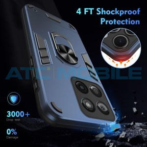 Shield4U Shockproof kryt Motorola Edge 60 Fusion (XT2503) modr&yacute; s kroužkem