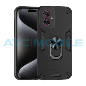 Shield4U Shockproof kryt Motorola Moto G55 5G (XT2435) čern&yacute; s kroužkem