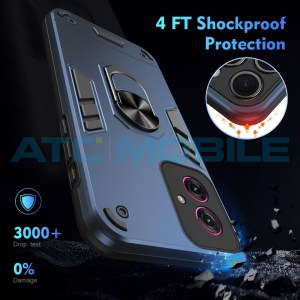 Shield4U Shockproof kryt Motorola Moto G55 5G (XT2435) modr&yacute; s kroužkem