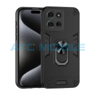 Shield4U Shockproof kryt Motorola Moto G75 5G (XT2437) čern&yacute; s kroužkem