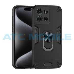 Shield4U Shockproof kryt Motorola Moto G75 5G (XT2437) čern&yacute; s kroužkem
