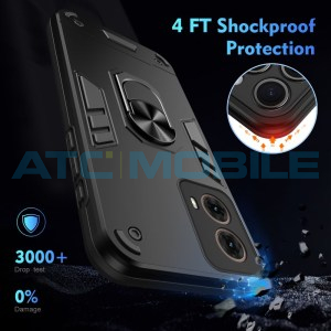 Shield4U Shockproof kryt Motorola Moto G85 5G (XT2427) čern&yacute; s kroužkem