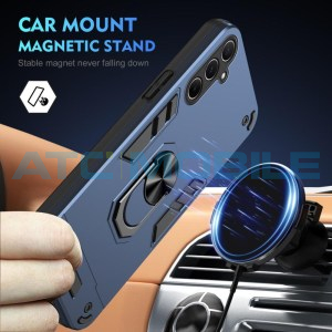Shield4U Shockproof kryt Samsung Galaxy A56 5G (SM-A566B) modr&yacute; s kroužkem