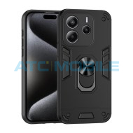 Shield4U Shockproof kryt Xiaomi Redmi Note 14 4G čern&yacute; s kroužkem
