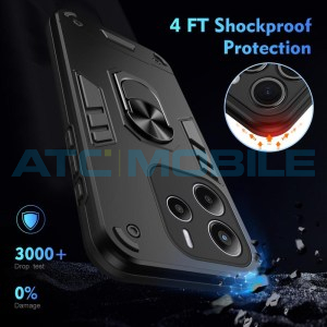 Shield4U Shockproof kryt Xiaomi Redmi Note 14 4G čern&yacute; s kroužkem