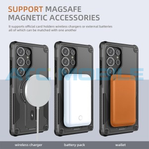 Shield4U Armor MagSafe kryt Samsung Galaxy S24 Ultra 5G (SM-S928B) čern&yacute; s drž&aacute;kem
