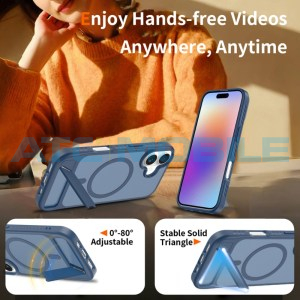 Ochrann&yacute; kryt Shield4U Anti-drop iPhone 17 (MagSafe) se stoj&aacute;nkem modr&yacute;