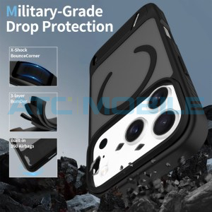 Ochrann&yacute; kryt Shield4U Anti-drop iPhone 17 Pro Max (MagSafe) se stoj&aacute;nkem čern&yacute;