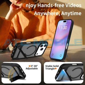 Ochrann&yacute; kryt Shield4U Anti-drop iPhone 17 Pro Max (MagSafe) se stoj&aacute;nkem čern&yacute;