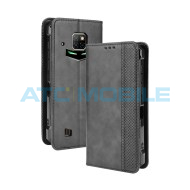 Pouzdro Shield4U Doogee S88 Pro, S88 Plus Magnetic Buckle Texture otev&iacute;rac&iacute; čern&eacute;