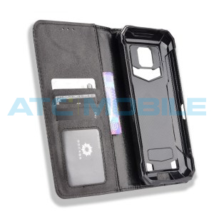 Pouzdro Shield4U Doogee S88 Pro, S88 Plus Magnetic Buckle Texture otev&iacute;rac&iacute; čern&eacute;