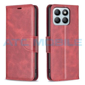 Pouzdro Shield4U Honor X8b Lambskin Texture otev&iacute;rac&iacute; červen&eacute;