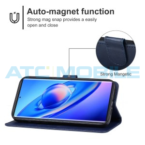 Pouzdro Shield4U Blackview A200 Pro otev&iacute;rac&iacute; modr&eacute;