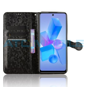 Pouzdro Shield4U Infinix Hot 40, Hot 40 Pro (X6837) Honeycomb otev&iacute;rac&iacute; čern&eacute;